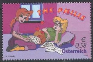 Austria 2002 Scott 1885 Sello ** Comics Chicas Meland Lucy The Philis Promocion Filatelia 0.58€ Timbre Autriche